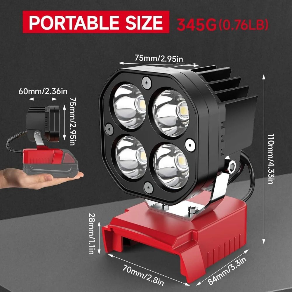 Power Tools For Construction - Illuminazione da Cantiere 6500K, 6000LM per