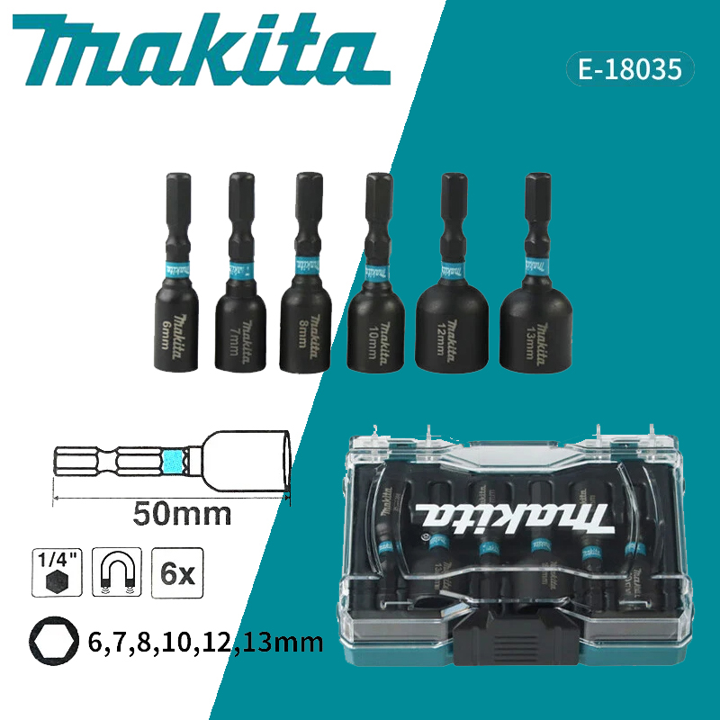 Power Tools Makita Set - Makita E-18035 cacciavite elettrico manico esagonale