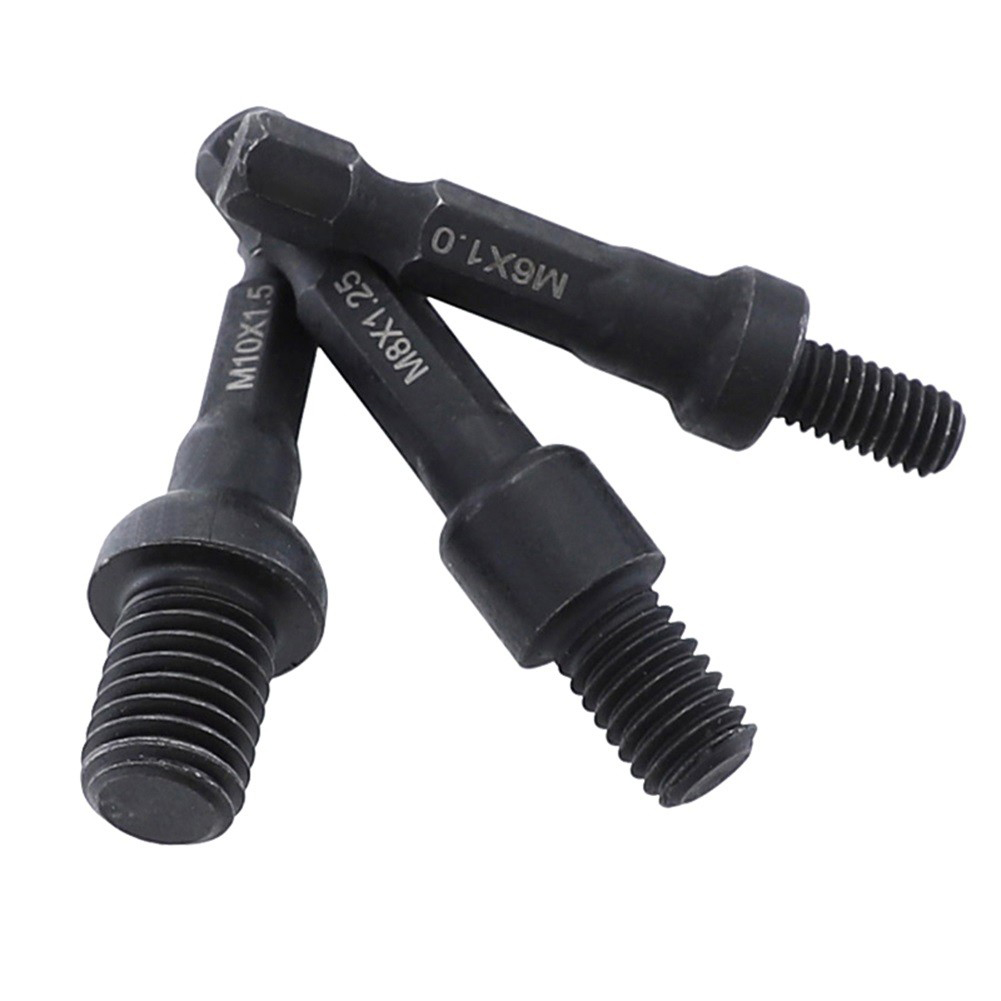 Power Tools Online - 3 pz Adattatore Presa M6/M8/M10 Cr-Mo