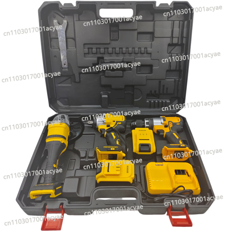Power Tools For Home - Set Combinato Smerigliatrice Angolare e Trapano