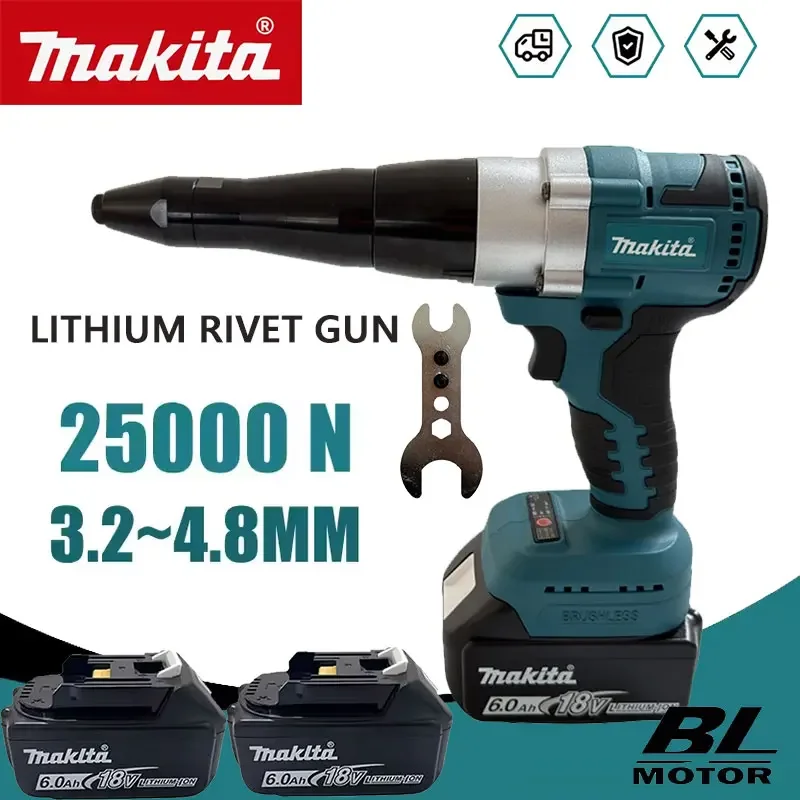 Power Tools Online - Makita 25000N Pistola Rivettatrice Elettrica Brushless
